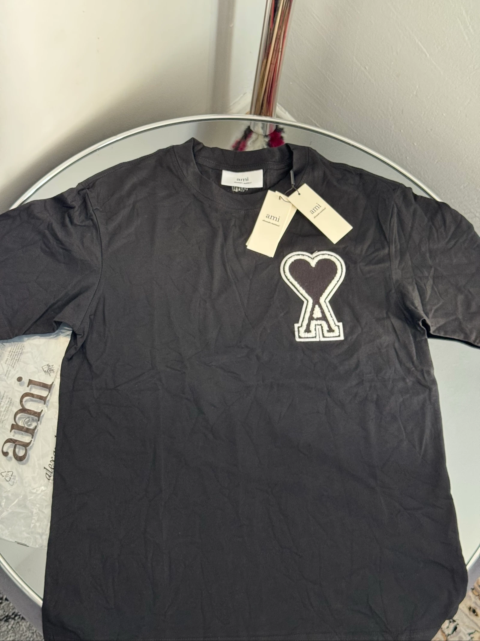 T-shirt AMI Paris noir – Logo Ami de Cœur – photo 2